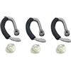 WirelessFinest 3 gommini di ricambio per auricolari della stessa dimensione + ganci per le orecchie + kit di ricambio in schiuma per Plantronics CS540 Savi W440 W740 W745 WH500 Earhook Ear Bud Part (Small S)