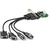 StarTech.com Scheda Adattatore Seriale PCI Express RS232 a 4 Porte, Scheda di Espansione/Controller Seriale PCIe RS232 /DB9, 16950 UART, Windows/Linux (PEX4S953)