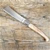 lametta COLTELLO ARTIGIANALE 22 CM LAMETTA MANICO in CORNO DI Montone grezzo