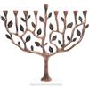 The Dreidel Company Hanukkah Menorah - Albero della vita con base in pietra (rame)
