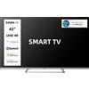 Saba Smart TV 43" 4K UHD LED Vidaa DVBT2/C/S2 HEVC Classe G Grigio SA43KM10VDA