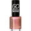 Rimmel London Rimmel 60 Seconds Super Shine Smalto, Smalto asciugatura rapida, Colore vibrante, A lunga tenuta, 8 ml, 834 Fab!