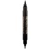 Makeup Revolution, Thick & Thin Dual Liquid Eyeliner, Eyeliner liquido, 1ml