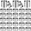 qhklew 36 Pezzi Posacenere Rotondo in Acciaio Inox, Portacenere Antivento Metallo da Tavolo Portatile Con 3 Grooves, per Soprammobili Moderni, Casa, Balcone, Bar, 8 cm