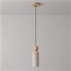 kaixunl Lampada sospensione Wabi-sabi in legno di travertino giallo naturale luci a sospensione plafoniere regolabili in altezza lampadari moderni plafoniera per camera da letto sala da pranzo cucina