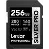 Lexar Scheda SD Lexar SILVER PRO da 256 GB - Memoria UHS-II ad alta velocità per professionisti
