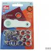 Manuale Occhielli Inox in Blister con Attrezzi di Montaggio per Teli e Tendalini - Ø14 mm — 10 pezzi