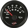 Motomarine Strumentazione Nautica ECMS All Black IP67 - Acciaio Inox 316 - Indicatore pressione olio 0-30 bar