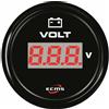 Motomarine Strumentazione Nautica ECMS All Black IP67 - Acciaio Inox 316 - Voltmetro 12/24V