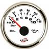 Motomarine Strumentazione Nautica ECMS White Chrome IP67 - Acciaio Inox 316 - Indicatore pressione olio 0-10 bar