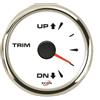 Motomarine Strumentazione Nautica ECMS White Chrome IP67 - Acciaio Inox 316 - Indicatore trim 167-10 Ohm