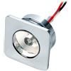 Osculati Luce di Cortesia LED da Incasso Quadrata in Ottone Cromato IP65 - Bianca