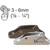 Osculati Strozzascotte Clamcleat Ø 3 6 mm. CL236 alluminio con rullo alto
