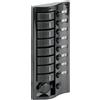 Osculati Pannello Elettrico 8 Interruttori + Presa 12V - Grafite Lucido IP65