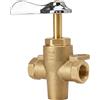 Osculati Rubinetto Carburante a 3 Vie in Ottone con Flangia (1/4" e 3/8" NPT) - 1/4" NPT