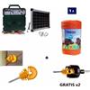 Gemi Elettronica Kit completo per recinto elettrico per cinghiali con pannello solare gemi