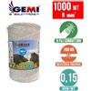 Gemi Elettronica Filo bianco 1000m 6 mm per recinzione elettrica - elettronica gemi