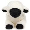 Uni-Toys - Agnello bianco e nero, sdraiato, 21 cm (lunghezza), pecora di peluche, peluche