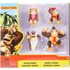 Nintendo Asino articolato limitato, 6,3 cm, Diddy, Cranky, Dixie Kong, confezione da 4
