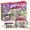 SCHLEICH HORSE CLUB | Centro equestre Lakeside 42706 | Casa, stalla, cavalli, cane & famiglia Kramer | Accessori per cavalli Idea regalo bambini | Giocattolo dai 5 anni | 179 pezzi