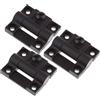 ZTHOME Cerniere di testa, cerniere for porte, chiusure a scatto, 3 pezzi 4 fori di ricambio for cerniere di coppia for Southco E6-10-501-20, cerniera di coppia regolabile, nero, 42 mm x 36 mm