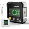 Byffoer Luminis Precision X1 - Livella a bolla digitale, inclinometro digitale digitale a 4 lati, display LCD, inclinometro per la lavorazione del legno