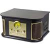 Technaxx Giradischi Bluetooth V2.0 Digitalizzazione Dischi Cassette CD Funzione Radio AUX RCA Altoparlanti Stereo TX-103