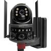 Technaxx TX-329, doppia telecamera di sicurezza 4G per esterni con pannello solare da 8W - 3MP FullHD, rotazione di 345°, visione notturna, batteria da 8000mAh, audio bidirezionale, IP65