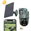 Technaxx TX-290, telecamera di sicurezza da esterno con pannello solare da 5W - PTZ a 360°, video FullHD da 4MP, visione notturna, rilevamento del movimento PIR, IP65, audio bidirezionale
