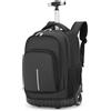 BOZONLI Zaino Trolley Viaggio, Impermeabile Borsa con Ruote Zaino con Rotelle per Uomo e Donna, Scuola, Università, Viaggi, Nero