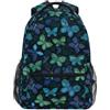 Generic Zaino Da Viaggio Green Blue Butterfly Zainetto Durevole Backpack Vintage Borsone Per Uso Quotidiano Lavoro Campeggio