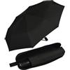 Knirps Ombrello tascabile con apertura automatica da viaggio Duomatic in custodia, Nero , 98 cm, Compact
