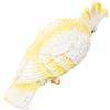 NESTINGHO Statuetta Decorativa in Resina a Forma di Miniatura Pappagallo Bianco da Appendere per Acquario, Ornamento Stabile per Vasche di Pesci, Decorazione da Scrivania e Regalo