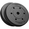 Rebel Set di pesi bituminosi 2 x 10 kg foro 31 mm RBA-2103