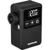 Topeak E-Booster Digital Mini, mini pompa elettrica digitale per bici, 120 PSI, display TFT, compatibile Presta e Schrader