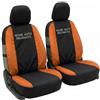 Auto Accessori Lupex Coprisedili Compatibili per C-Max dal 2003 al 2019, Set Anteriori o Completo 12 Pezzi, in Policotone Traspirante MADE IN ITALY (Coppia Anteriore Nero - Arancione)