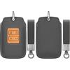 kwmobile Custodia Compatibile con Renault con 4 tasti Smart Key (solo Keyless Go) - Cover Chiavi Auto Protezione Copri Telecomando - Copri Chiave Copertura grigio / marrone