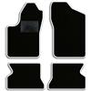 QUEMAR Tappetini Auto compatibili con Fiat 600 anno 1998-2010 / Kit Tappeti in Moquette e Gomma su Misura (Set 2 Anteriori + 2 Posteriori) / Ricami e Colori Personalizzati (0 Ricami, Bordo Bianco)