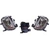 EASYSHOP24H Set 2 Faro Fanale Proiettore Fendinebbia Compatibile Per Golf 6 Gti Gtd da 2008 a 2012 Sinistro e Destro Cromato Con Lampadina Alogena H8 Fanalino Faretto Antinebbia Anteriore