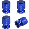 PATIKIL Caps Di Valvola Per Pneumatici In Alluminio Blu Universali 4pz | Caps Di Valvola, per Pneumatici Caps Di Aria, per Veicoli, con Anello In Gomma O Universali, per Bicicletta SUV Automotive