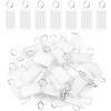 SODIAL 100 Pezzi di Etichette In Plastica Bianca con Diviso e F6348