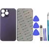 Alovexiong 14 Pro Max - Vetro posteriore di ricambio per iPhone 14 Pro Max, con adesivo preinstallato e kit di riparazione (viola scuro)
