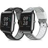 kwmobile 2x Cinturino TPU Silicone Fibbia Compatibile con Willful Fitnesstracker/Smartwatch Cinturino - Cinturini 14-22 cm