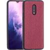 Lilware Canvas Z Gommata Texture Custodia in Plastica per OnePlus 7. Rosa Scuro