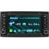 NVGOTEV 4G+64G Autoradio per VW T5 California/Multivan 2003-2012, radio touchscreen da 7 pollici con Carplay wireless/Android Auto Bluetooth WiFi 4G GPS Navi DSP FM AM RDS SWC DAB+