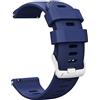 ANBEST Compatibile con Forerunner 255S/Vivoactive 4S/Venu 2S Cinturino, 18mm Silicone Sports Bracciale Sostituito per Garmin Vivomove 3S/Withings Cinturino per Donna e Uomo, Blu Scuro