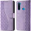 CaseGla Cover per Xiaomi Redmi Note 8 PU Pelle Custodia Flip Morado