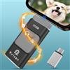 Ryican Chiavetta USB per Phone Ryican 512GB USB 3.0 Pendrive Dati Protetti da Password Photostick 4 in 1 Pennetta Memoria USB con Type C-Phone/OTG Android/PC/Laptop Backup Rapido con un Solo Clic(Nero)