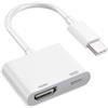 Naiyal Adattatore Apple USB-C a HDMI 4K a 120Hz per iPhone 15 16 a TV, certificato MFi da tipo C a HDMI 2.1, con porta di ricarica rapida da 100 W per MacBook Pro/Air, iPad Pro, iMac, Galaxy S25/S24 e altri