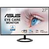 ASUS VZ27EHE Monitor 27", FullHD (1920x1080), 75Hz, IPS, HDMI, Eye Care, Adaptive Sync, FreeSync, Riduzione Luce Blu, Flicker Free, Design Ultra Slim, Nero